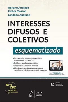 Livro Interesses Difusos e Coletivos. Esquematizado - Resumo, Resenha, PDF, etc.