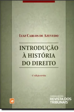 Capa do livro Introdução à História do Direito