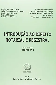 Livro Introdução ao Direito Notarial e Registral - Resumo, Resenha, PDF, etc.