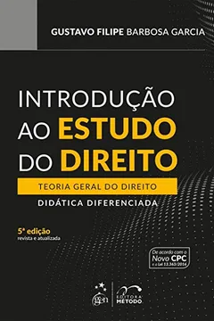 Livro Introdução ao estudo do direito: Teoria geral do direito - Didática diferenciada - Resumo, Resenha, PDF, etc.