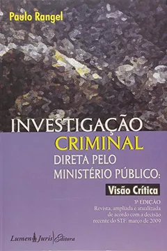 Livro Investigacao Criminal Direta Pelo Ministerio Publico - Resumo, Resenha, PDF, etc.
