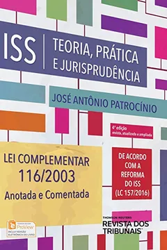 Livro ISS. Teoria, Prática e Jurisprudência - Resumo, Resenha, PDF, etc.