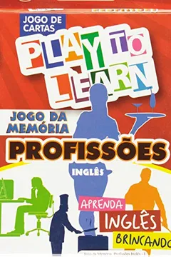 Capa do livro Jogo da Memória Profissões. Inglês - Jogo de Cartas. Coleção Aprenda Inglês Brincando
