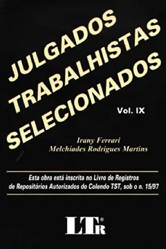 Capa do livro Julgados Trabalhistas Selecionados - Volume 9