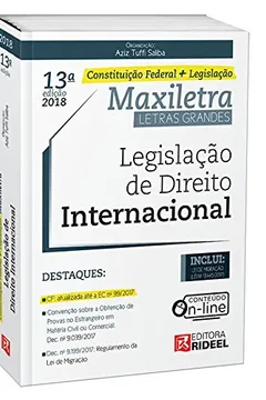 Livro Legislação de Direito Internacional. Constituição Federal + Legislação - Resumo, Resenha, PDF, etc.