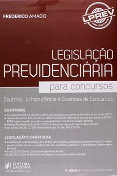 Livro Legislacao Previdenciaria Para Concursos - Resumo, Resenha, PDF, etc.