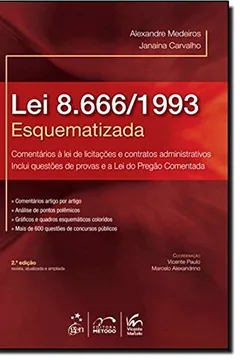 Capa do livro Lei 8.666/93. Esquematizada