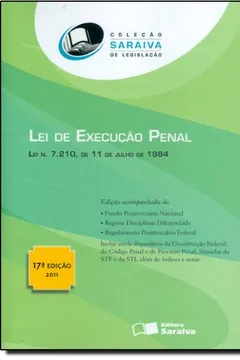 Livro Lei de Execução Penal. Lei Nº 7.210 - Resumo, Resenha, PDF, etc.