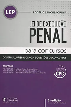 Livro Lei de Execução Penal. Para Concursos - Resumo, Resenha, PDF, etc.