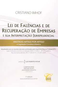 Livro Lei de Falências e de Recuperação de Empresas - Resumo, Resenha, PDF, etc.