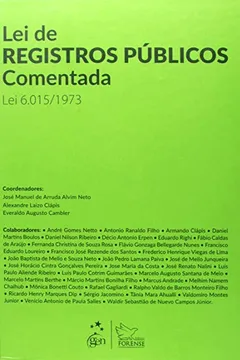 Livro Lei de Registros Públicos Comentada. Lei 6.015/ 1973 - Resumo, Resenha, PDF, etc.