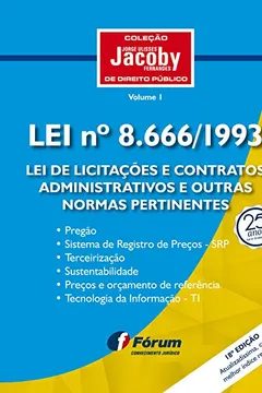 Livro Lei Nº 8.666/1993. Lei de Licitações e Contratos Administrativos e Outras Normas Pertinentes - Resumo, Resenha, PDF, etc.