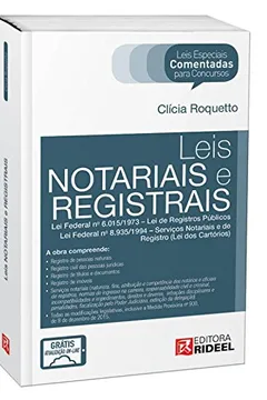 Livro Leis Especiais Comentadas. Leis Notariais e Registrais - Resumo, Resenha, PDF, etc.