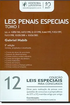 Livro Leis Especiais Para Concursos - V. 12 - Tomo I - Leis Penais Especiais - Resumo, Resenha, PDF, etc.
