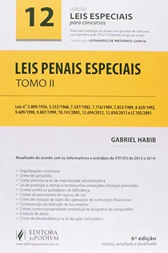 Capa do livro Leis Especiais Para Concursos - V. 12 - Tomo Ii