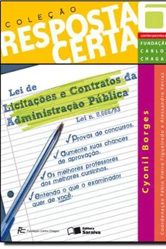Livro Licitações e Contratos da Administração Pública - Resumo, Resenha, PDF, etc.
