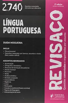 Livro Língua Portuguesa. 2.726 Questões Comentadas e Organizadas por Assunto - Coleção Revisaço - Resumo, Resenha, PDF, etc.