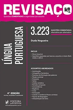 Livro Língua Portuguesa. 3.223 Questões Comentadas e Organizadas por Assunto - Coleção Revisaço - Resumo, Resenha, PDF, etc.