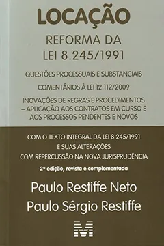 Livro Locação. Reforma da Lei 8.245/1991 - Resumo, Resenha, PDF, etc.