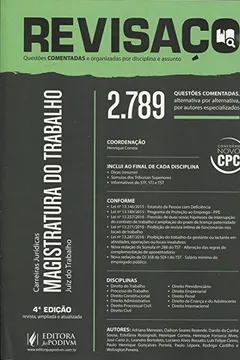 Livro Magistratura do Trabalho. Juiz do Trabalho. 2789 Questões Comentadas Alternativa por Alternativa - Coleção Revisaço - Resumo, Resenha, PDF, etc.