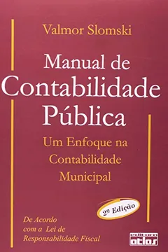 Capa do livro Manual De Contabilidade Pública