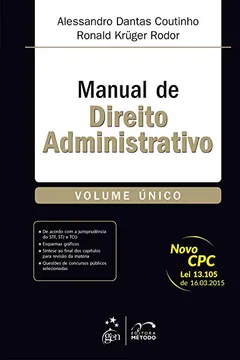 Livro Manual de Direito Administrativo - Volume Único - Resumo, Resenha, PDF, etc.