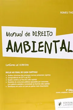 Livro Manual de Direito Ambiental - Resumo, Resenha, PDF, etc.