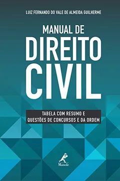 Capa do livro Manual de Direito Civil. Tabela com Resumo e Questões de Concursos e da Ordem