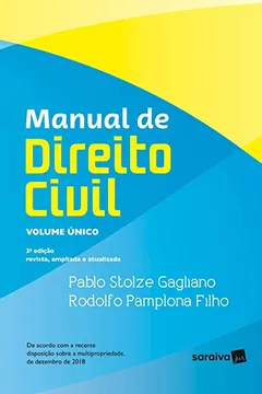 Livro Manual de direito civil : Volume único - 3ª edição de 2019 - Resumo, Resenha, PDF, etc.