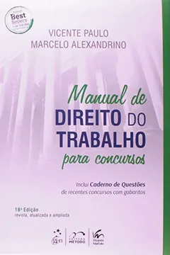 Livro Manual de Direito do Trabalho. Caderno de Questões - Resumo, Resenha, PDF, etc.