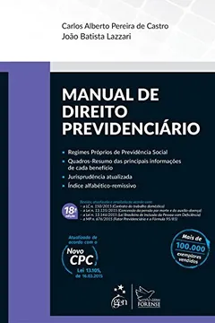 Capa do livro Manual de Direito Previdenciário