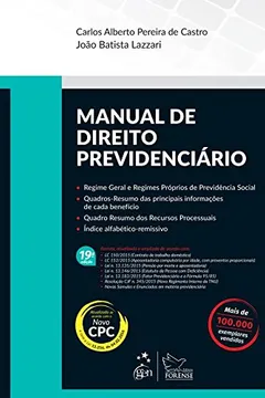 Capa do livro Manual de Direito Previdenciário