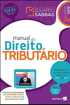 Livro Manual de direito tributário - 11ª edição de 2019 - Resumo, Resenha, PDF, etc.