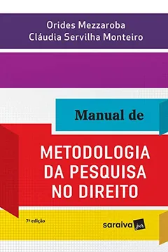 Capa do livro Manual de Metodologia da Pesquisa no Direito