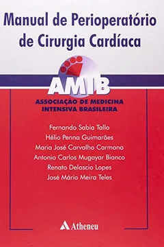Livro Manual de Perioperatório de Cirurgia Cardíaca - Resumo, Resenha, PDF, etc.