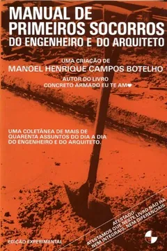 Capa do livro Manual de Primeiros Socorros do Engenheiro e do Arquiteto