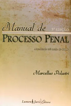 Livro Manual De Processo Penal - Resumo, Resenha, PDF, etc.