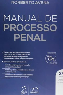 Livro Manual de Processo Penal - Resumo, Resenha, PDF, etc.