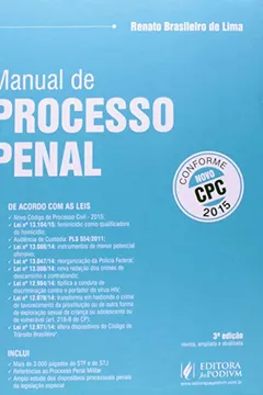 Livro Manual de Processo Penal - Volume Único - Resumo, Resenha, PDF, etc.