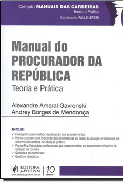 Capa do livro Manual Do Procurador Da República - Coleção Manuais Das Carreiras