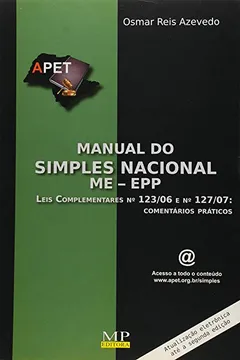Livro Manual Do Simples Nacional ME - EPP - Resumo, Resenha, PDF, etc.
