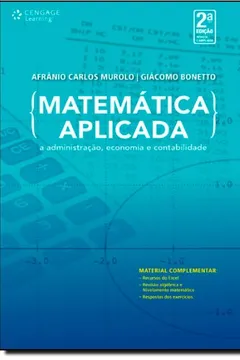 Capa do livro Matemática Aplicada a Administração, Economia e Contabilidade