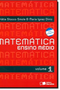 Capa do livro Matematica - Ensino Medio - V. 01 (Nova Ortografia)
