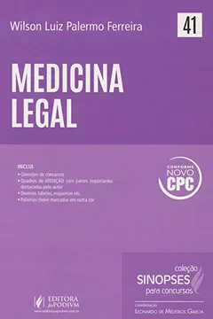 Livro Medicina Legal - Volume 41. Coleção Sinopses Para Concursos - Resumo, Resenha, PDF, etc.