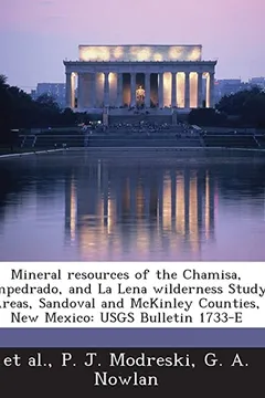 Capa do livro Mineral Resources of the Chamisa, Empedrado, and La Lena Wilderness Study Areas, Sandoval and McKinley Counties, New Mexico: Usgs Bulletin 1733-E