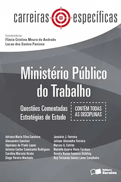 Capa do livro Ministério Publico do Trabalho. Questões Comentadas. Estratégias de Estudo - Coleção Carreiras Específicas