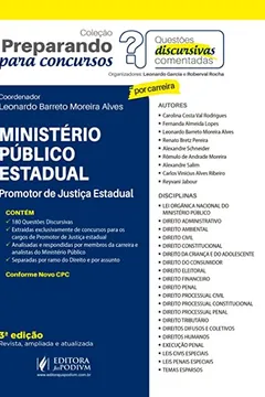Livro Ministério Público Estadual: Promotor de Justiça Estadual: Questões Discursivas Comentadas - Resumo, Resenha, PDF, etc.