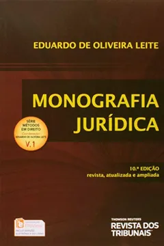 Livro Monografia Jurídica - 10ª Ed. 2014 - Resumo, Resenha, PDF, etc.