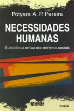 Capa do livro Necessidades Humanas. Subsídios à Critica dos Mínimos Sociais