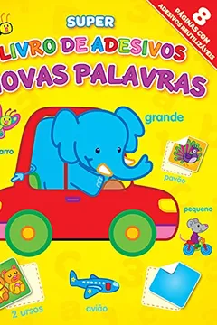 Capa do livro Novas Palavras. Super Livro de Adesivos